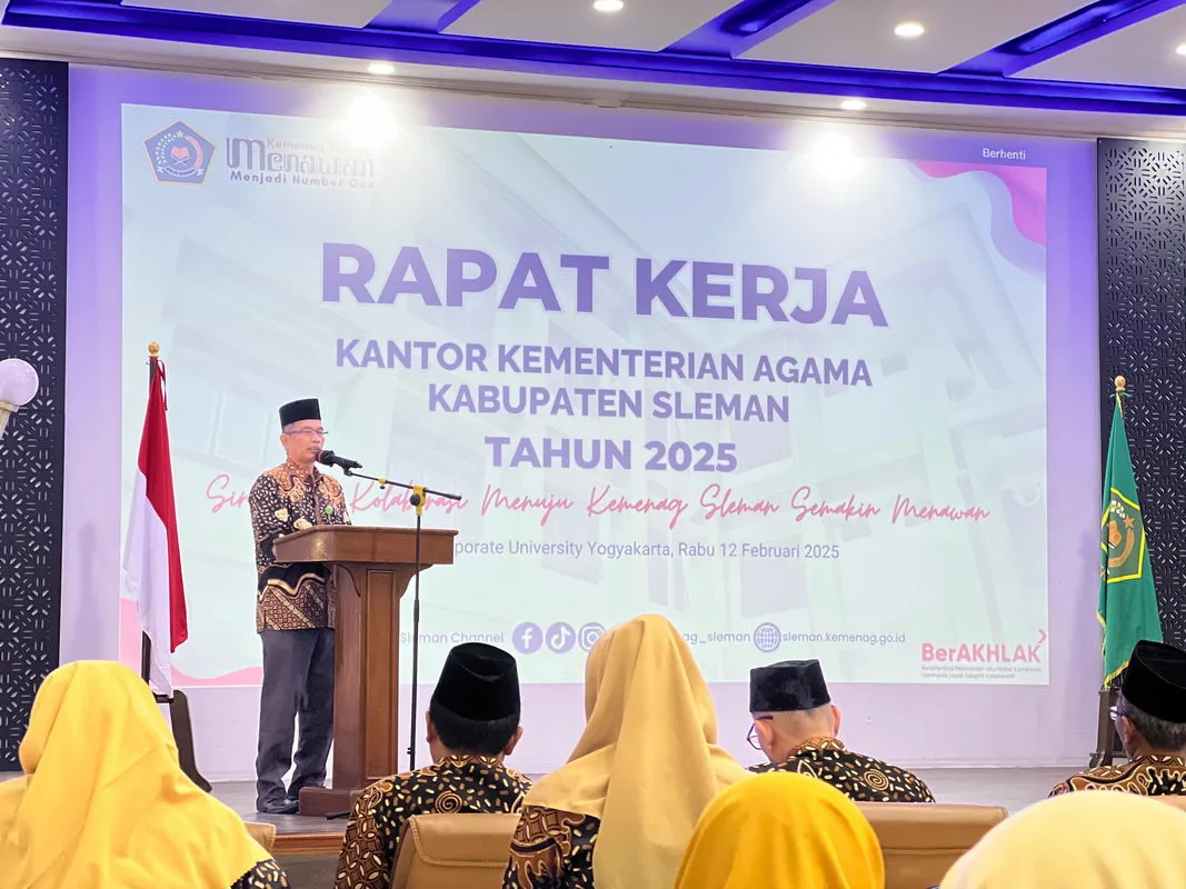 Gelar Rapat Kerja, Kakan Kemenag Sleman Tekankan Pentingnya Kesinambungan Program