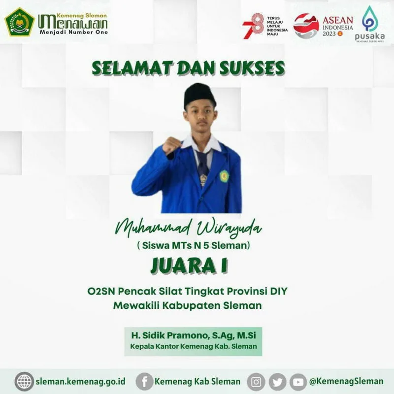 Melaju ke Tingkat Nasional, Siswa MTsN 5 Sleman Wakili DIY O2SN Pencak Silat