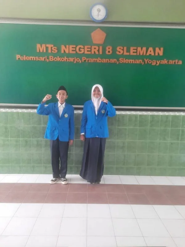 Satriya dan Alnova Terpilih Menjadi Ketua dan Wakil Ketua OSIS MTs N 8 Sleman