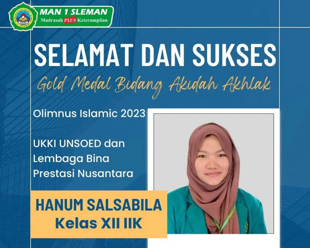 Siswa MAN 1 Sleman Raih Medali Emas Olimnus Islamic
