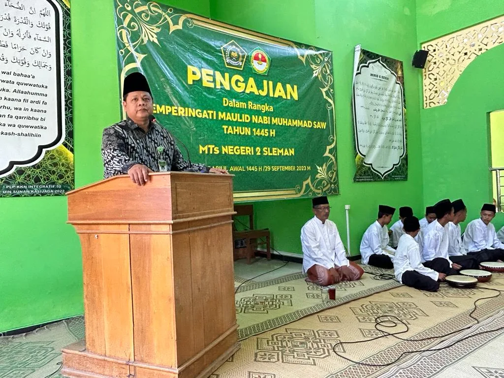 Peringati Maulid Nabi Muhammad SAW, MTsN 2 Sleman Gelar Pengajian