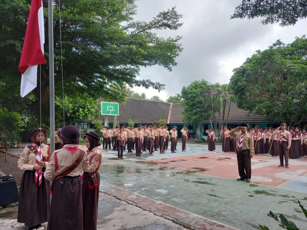 Pramuka MTsN 7 Sleman Selenggarakan Kemah Akhir Study