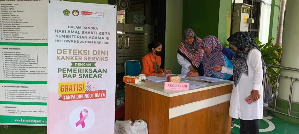 Prioritaskan Kesehatan, Guru dan Pegawai MTsN 2 Sleman Ikuti Pemeriksaan Pap Smear