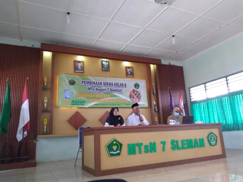 MTsN 7 Sleman adakan Sosialisasi Kesehatan Mental dan Penyalahgunaan Napza