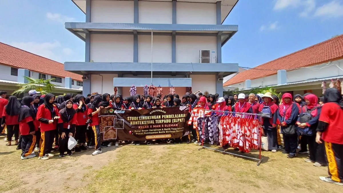 SLPKT MAN 3 Sleman, Ajak Siswa Kembangkan P5RA dengan Membuat Batik Shibori