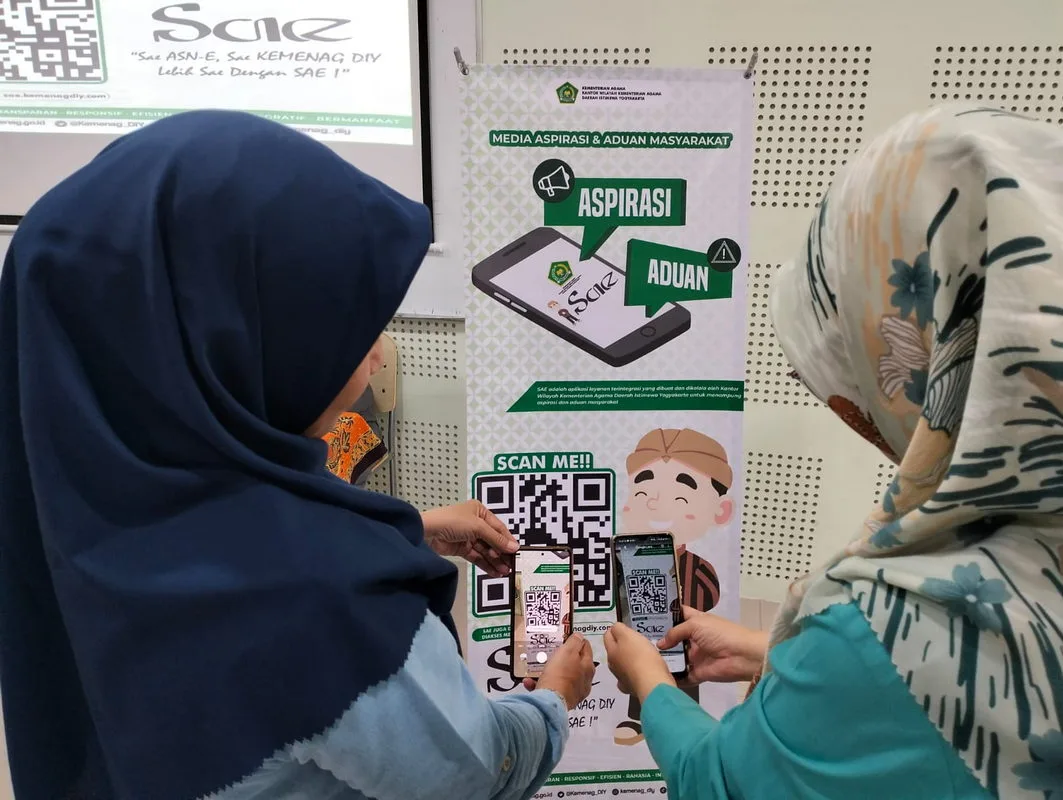Sosialisasi Aplikasi SAE (Serap Aspirasi dan Aduan Elektronik) oleh Kepala MTsN 9 Sleman