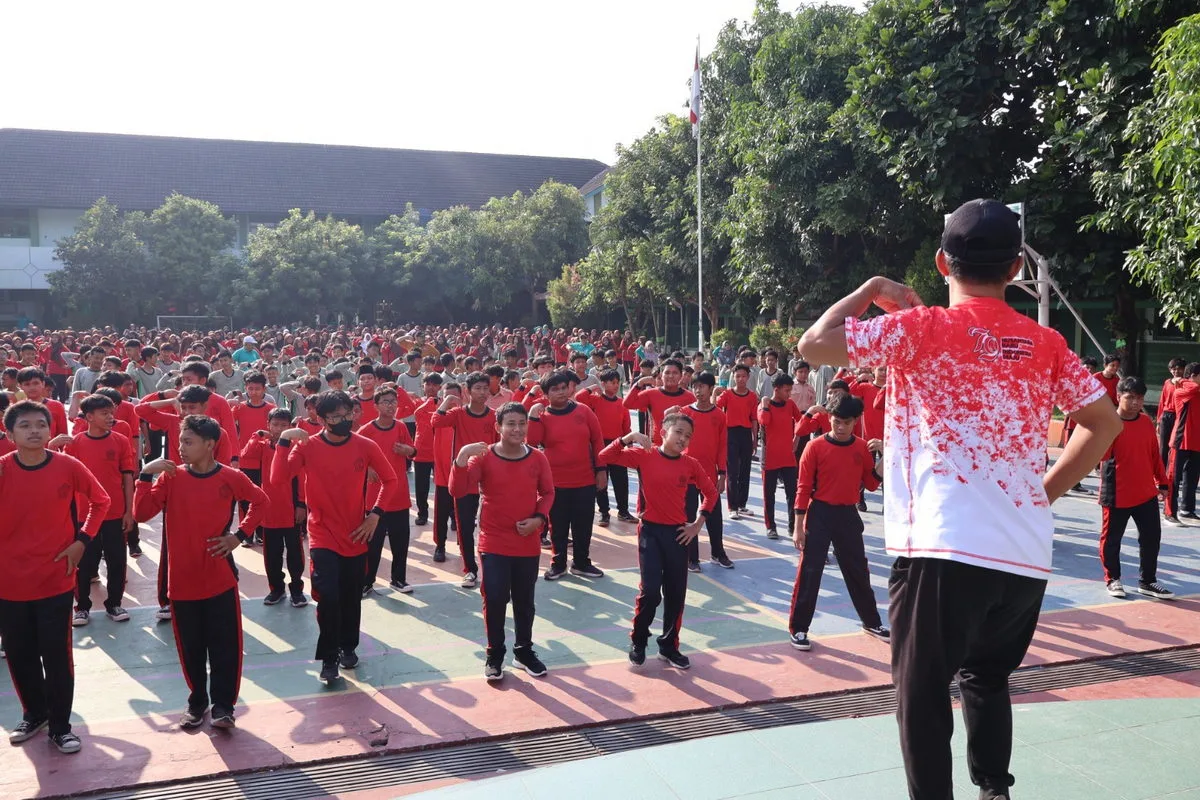 Senam Bersama MTsN 8 Sleman, Dukung Kampanye Kesehatan Dinas Kesehatan Sleman