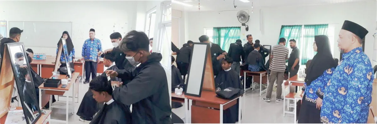 Arfa Barbershop Academy Gelar Potong Rambut Gratis di MTsN 1 Sleman