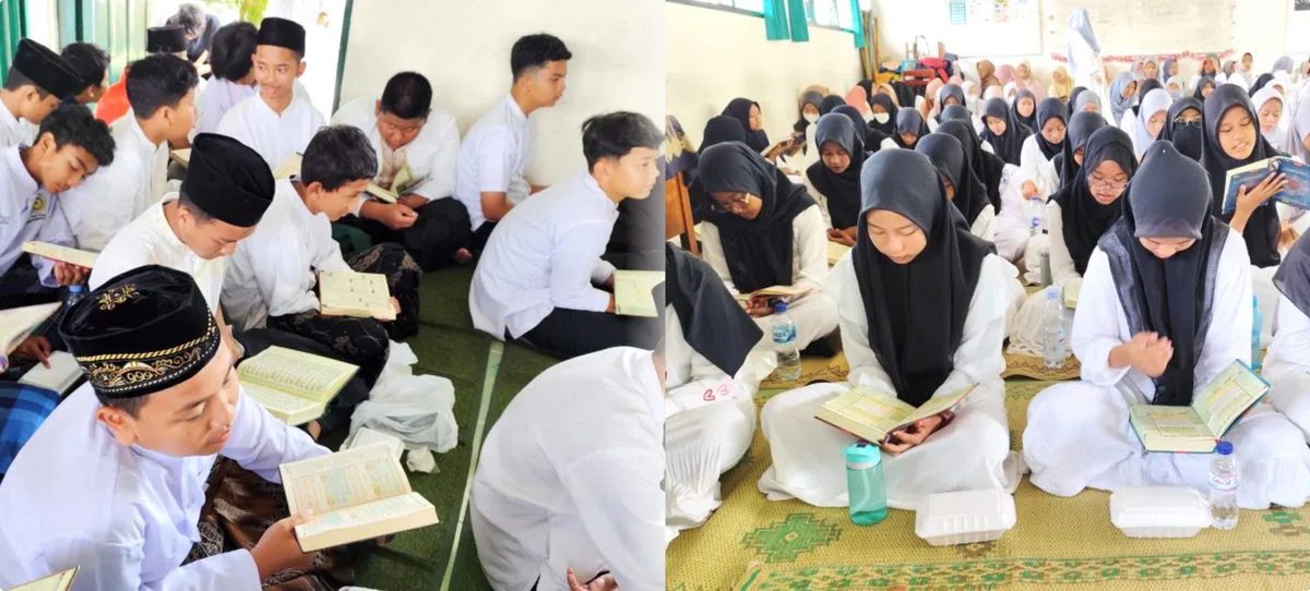 Peringati Hari Santri Nasional ke-10, MTs Negeri 3 Sleman Gelar Khotmil Quran dengan Khidmat