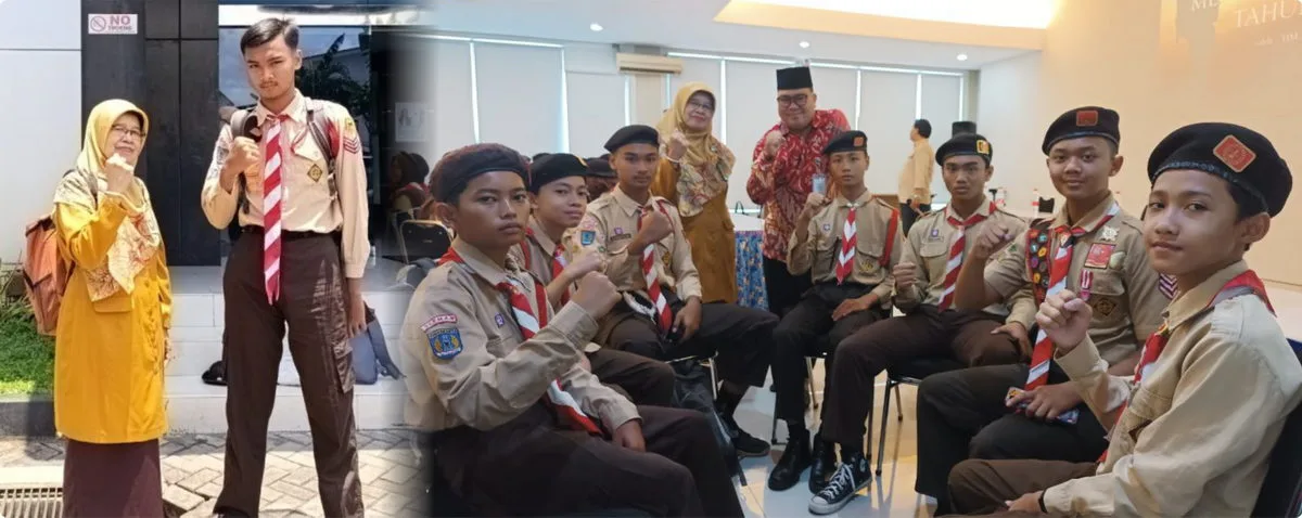 Siswa MTsN 2 Sleman, Mustofa Putra, Mengikuti Pengukuhan Peserta Kemah Nasional