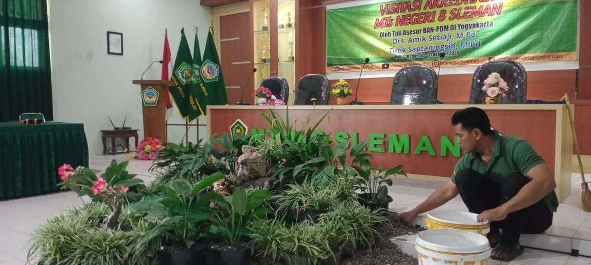 MTsN 8 Sleman Persiapkan Tempat Nyaman untuk Visitasi Akreditasi