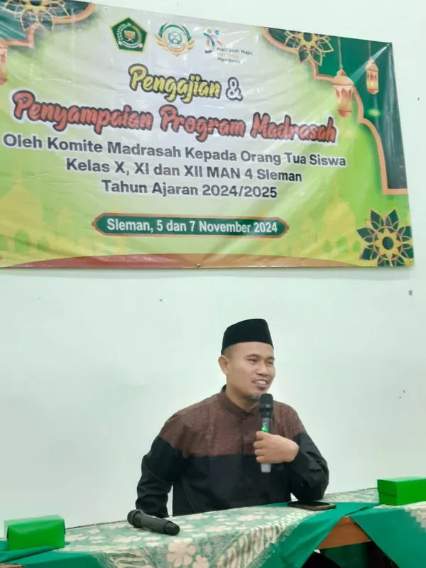 Komite MAN 4 Sleman Gelar Pengajian dan Sosialisasi Program, Orang Tua Siswa Diharapkan Terlibat Aktif