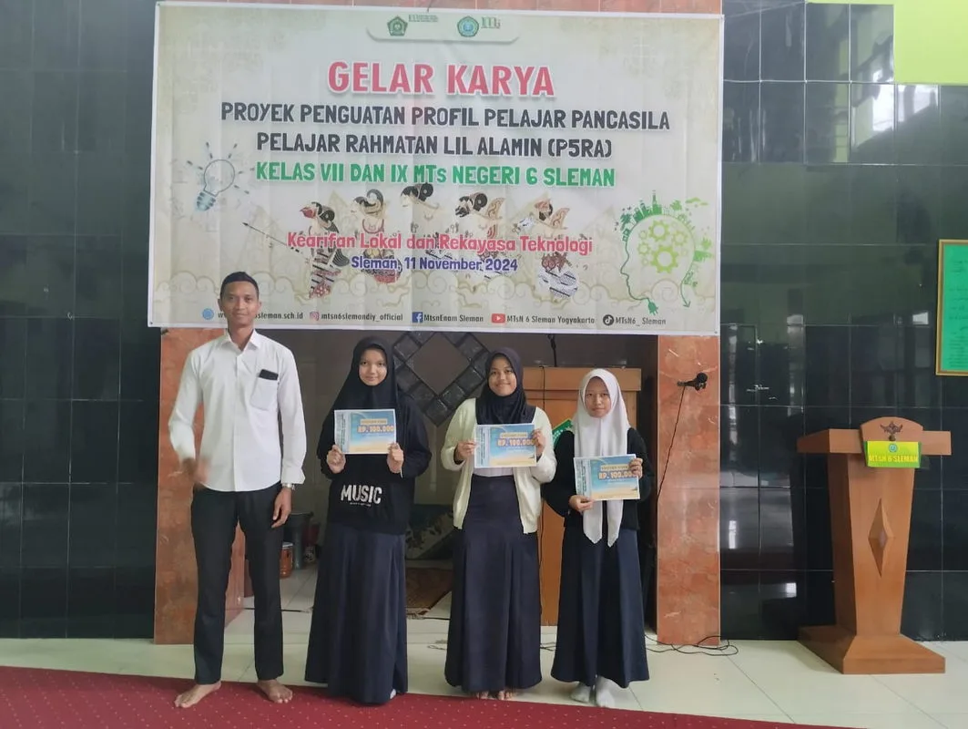 MTsN 6 Sleman Berikan Apresiasi Kelompok P5 RA Kelas 7 dan 9