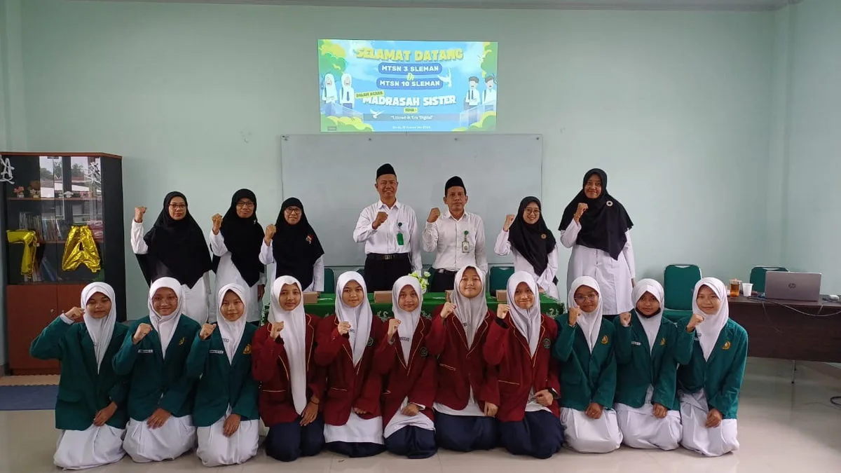 Kolaborasi Maju Bersama, MTsN 10 Sleman dan MTsN 3 Sleman Gelar Madrasah Sister