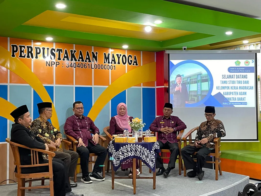 MAN 3 Sleman Sambut Tamu Studi Tiru dari KKM Kabupaten Agam Sumatra Barat