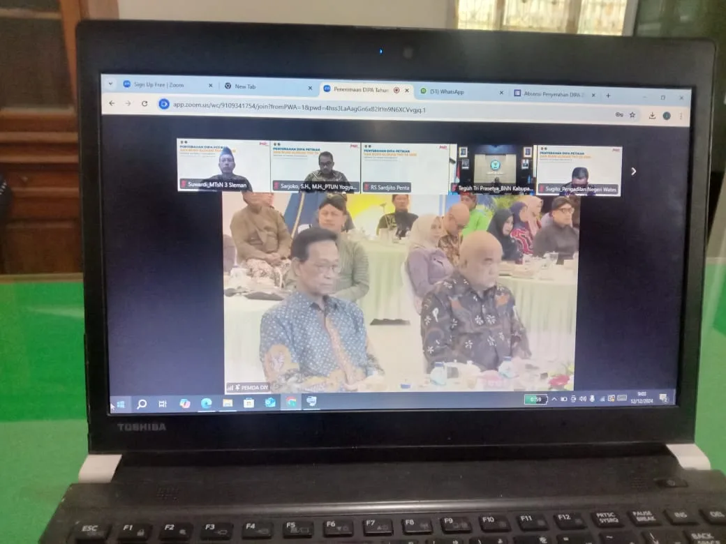 Kepala MTsN 3 Sleman Hadiri Undangan Penyerahan DIPA Petikan dan Buku Alokasi TKD Tahun 2025 DIY Secara Virtual