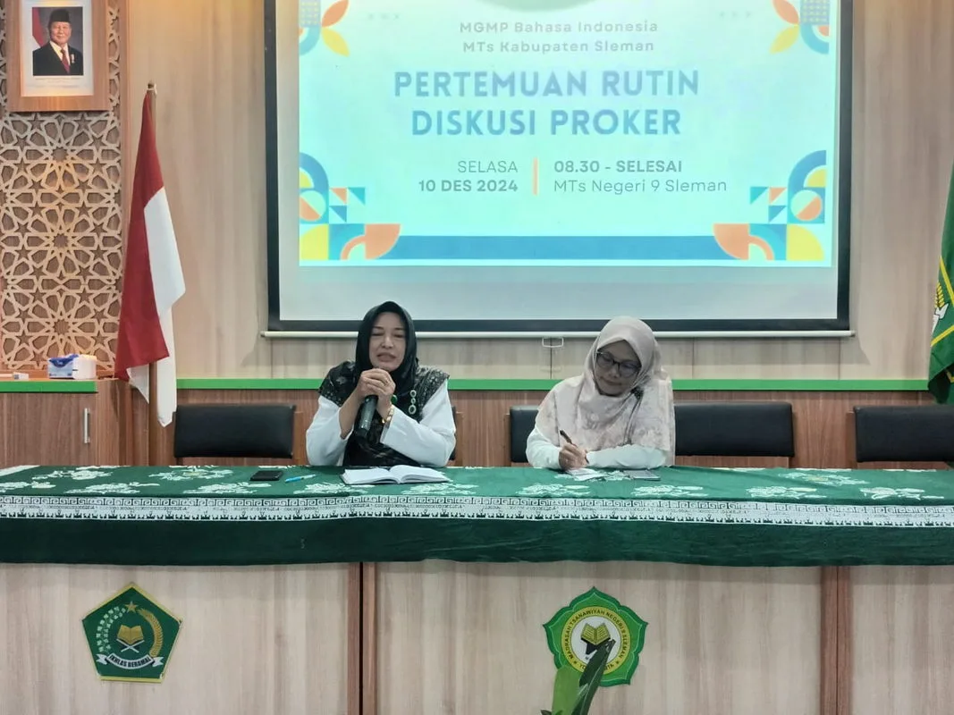 Guru Bahasa Indonesia Ikuti Kegiatan MGMP se-Kabupaten Sleman di MTsN 9 Sleman