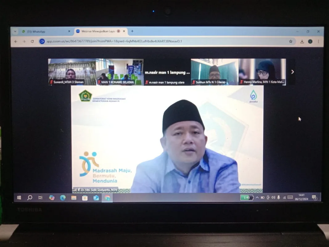 Wujudkan Layanan Seleksi dan PPDB yang Baik, Kepala MTsN 3 Sleman  Ikuti Webinar