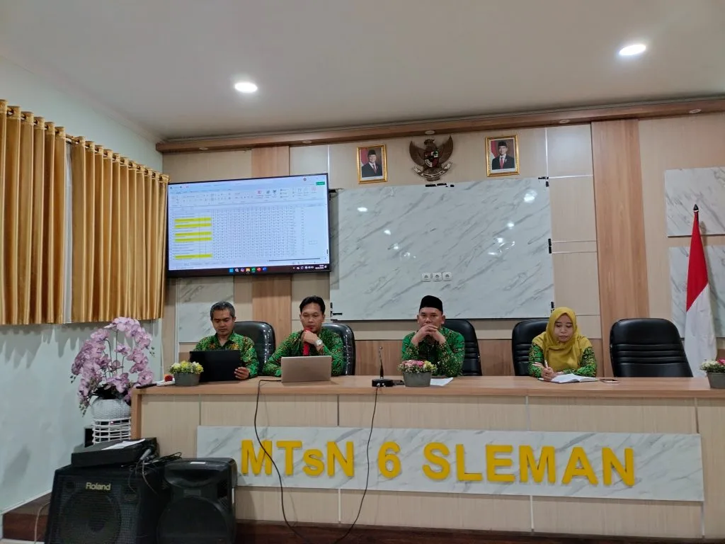 Rapat Koordinasi Awal Semester Genap MTsN 6 Sleman Tahun Ajaran 2024/2025 Bahas Program Madrasah Zero Gadget