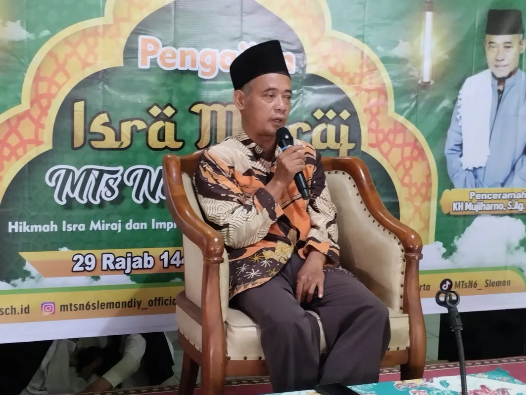 KH Mujiharno Sebut Siswa MTsN 6 Sleman Akan Sukses Bila Tak Tinggalkan Shalat