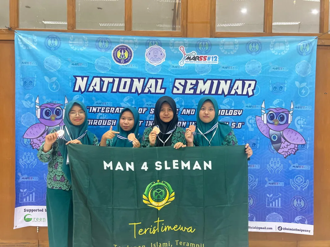 Tim Riset MAN 4 Sleman Raih Medali Perunggu dalam Kompetisi Riset Tingkat Nasional