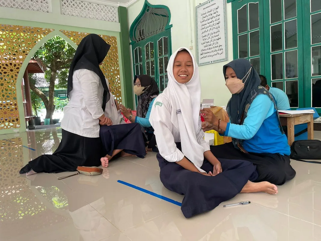 Cegah Kanker Serviks, Puskesmas Sleman Gelar Imunisasi HPV di MTsN 4 Sleman