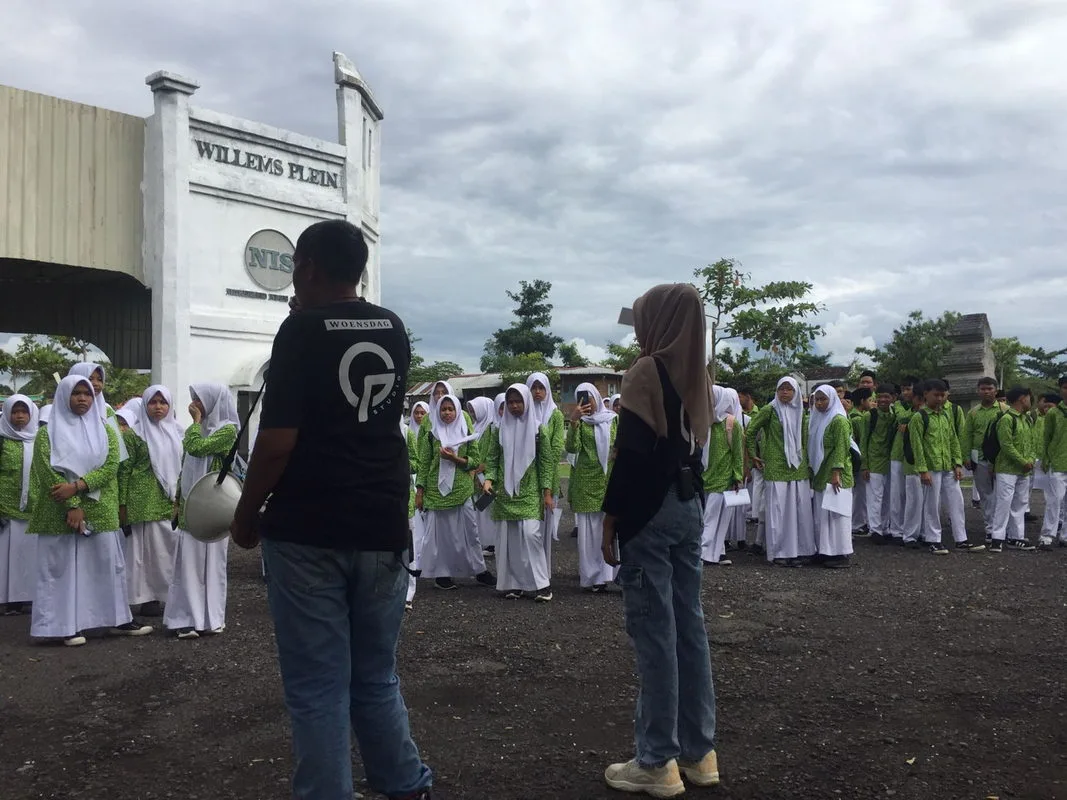Siswa MTsN 9 Sleman Antusias Mendengarkan Arahan Petugas Saat Kunjungan P5RA