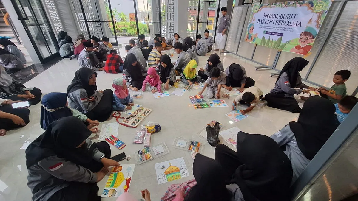 OSIS MTsN 9 Sleman Adakan dan Buka Bersama Anak TPA dan Lomba Mewarnai