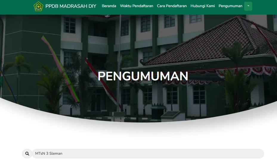 MTs Negeri 3 Sleman Umumkan Hasil Seleksi PPDB JPTT 2025