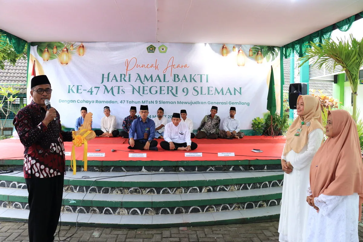 Puncak HAB ke-47 MTsN 9 Sleman, H.Fahrudian Resmikan Madrasah Berasrama