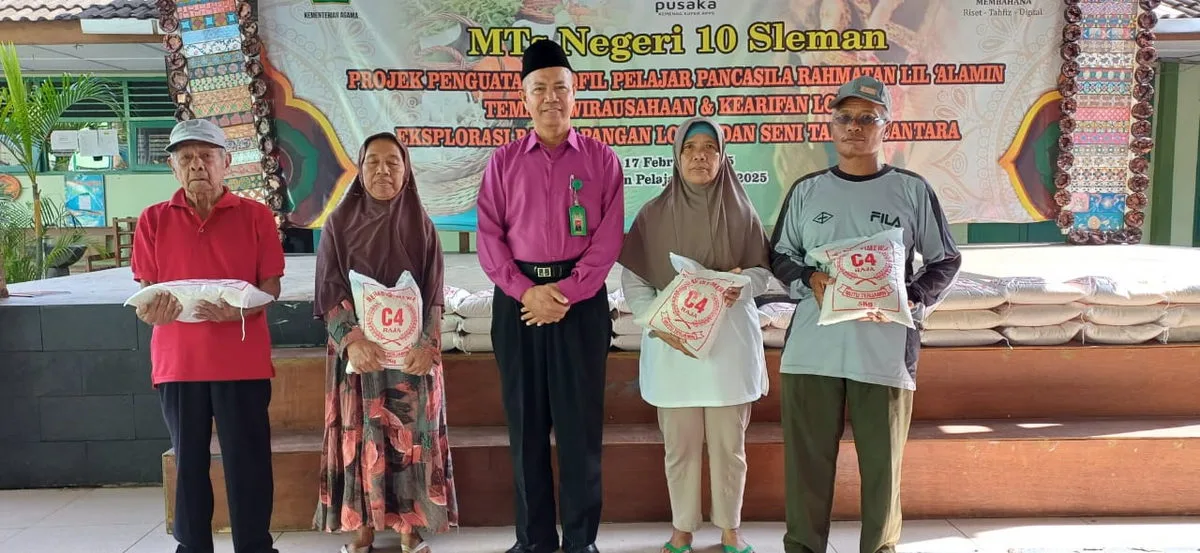 Latih Jiwa peduli, MTsN 10 Sleman Selenggarakan Zakat al-Fitri