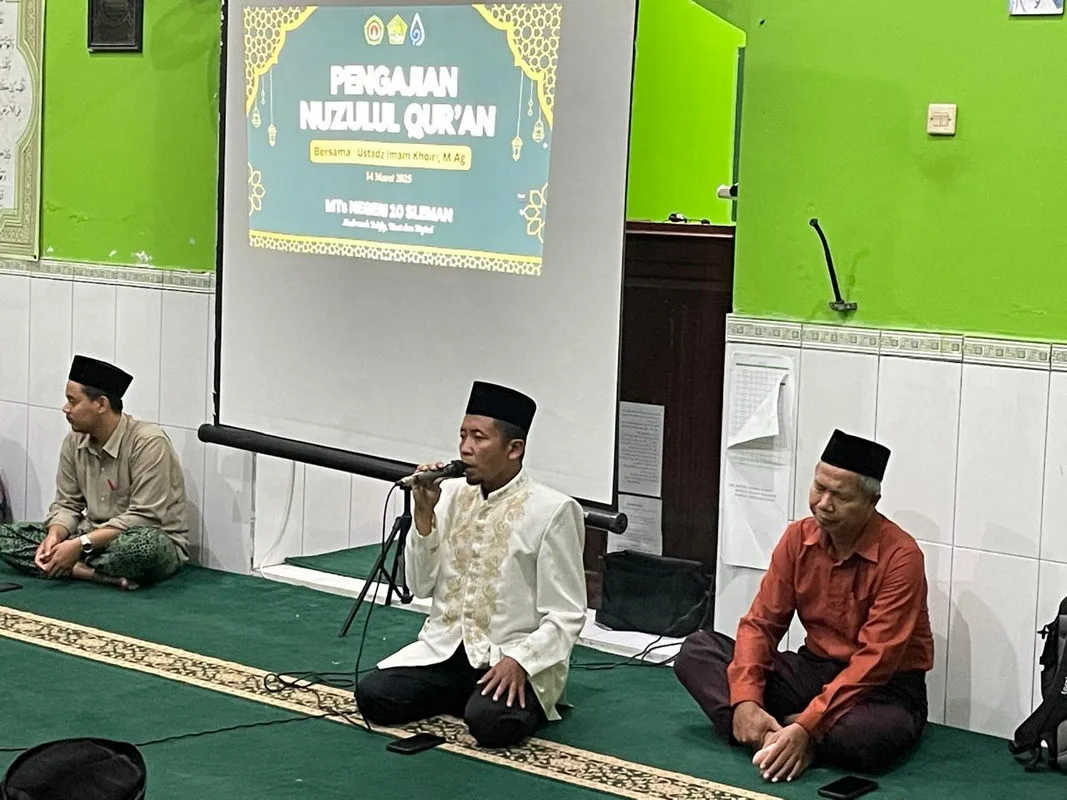Peringatan Nuzulul Qur’an MTsN 10 Sleman, Ustaz Imam Khoiri Ingatkan Pentingnya Belajar AlQur’an