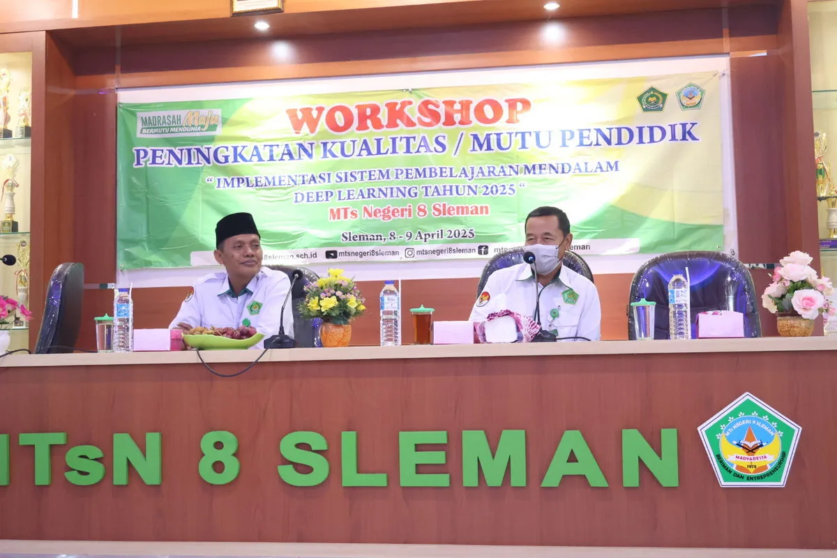 Pengawas Pembina MTsN 8 Sleman Tekankan Pentingnya Kompetensi Guru dalam Workshop Pembelajaran Mendalam