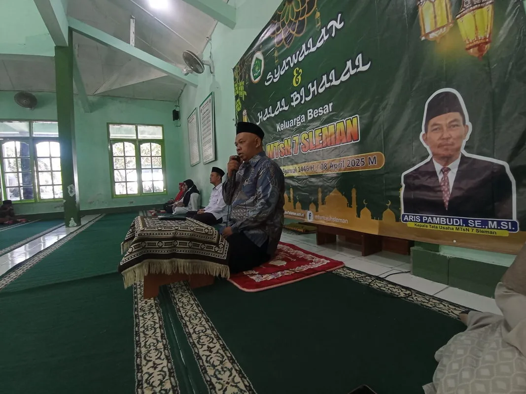 Perkuat Ukhuwah dan Semangat Baru Pascalebaran, MTsN 7 Sleman Selenggarakan Halal Bihalal