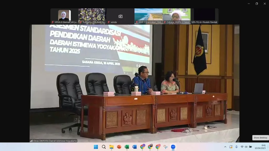 Kamad MTsN 9 Sleman Ikuti Zoom Sosialisasi ASPD SMP Tingkat DIY