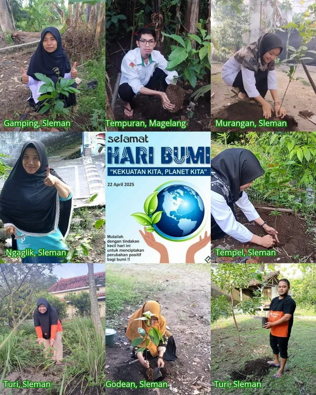 Guru dan Pegawai MAN 5 Sleman Semangat Tanam Pohon Matoa di Pekarangan Rumah, Wujudkan Cinta Lingkungan Berkelanjutan