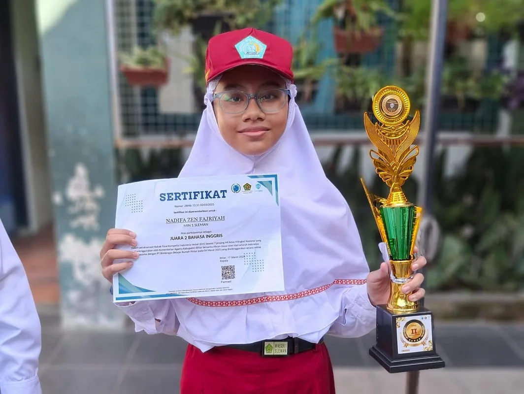 Nadifa Zen Fajriyah, Siswa MIN 1 Sleman, Raih Juara 2 Bahasa Inggris Tingkat Nasional di Kompetisi Indonesia Hebat Season 7