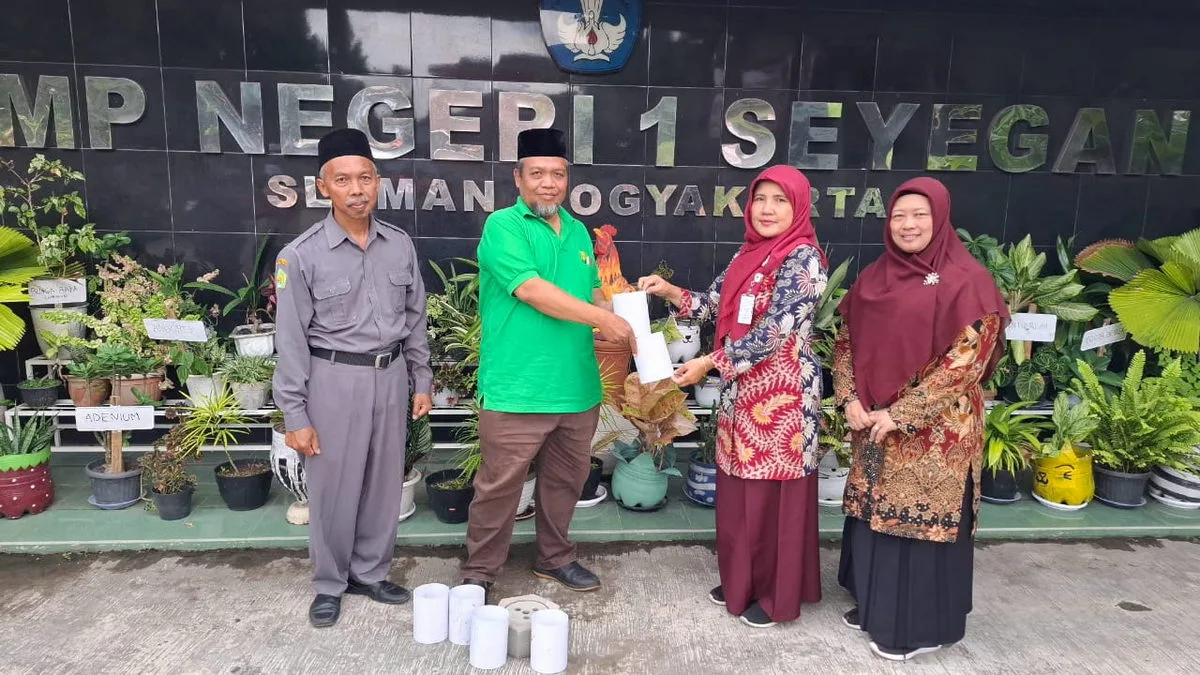 Sinergi Hijau: MTsN 1 Sleman Hibahkan Biopori ke SMPN 1 Seyegan