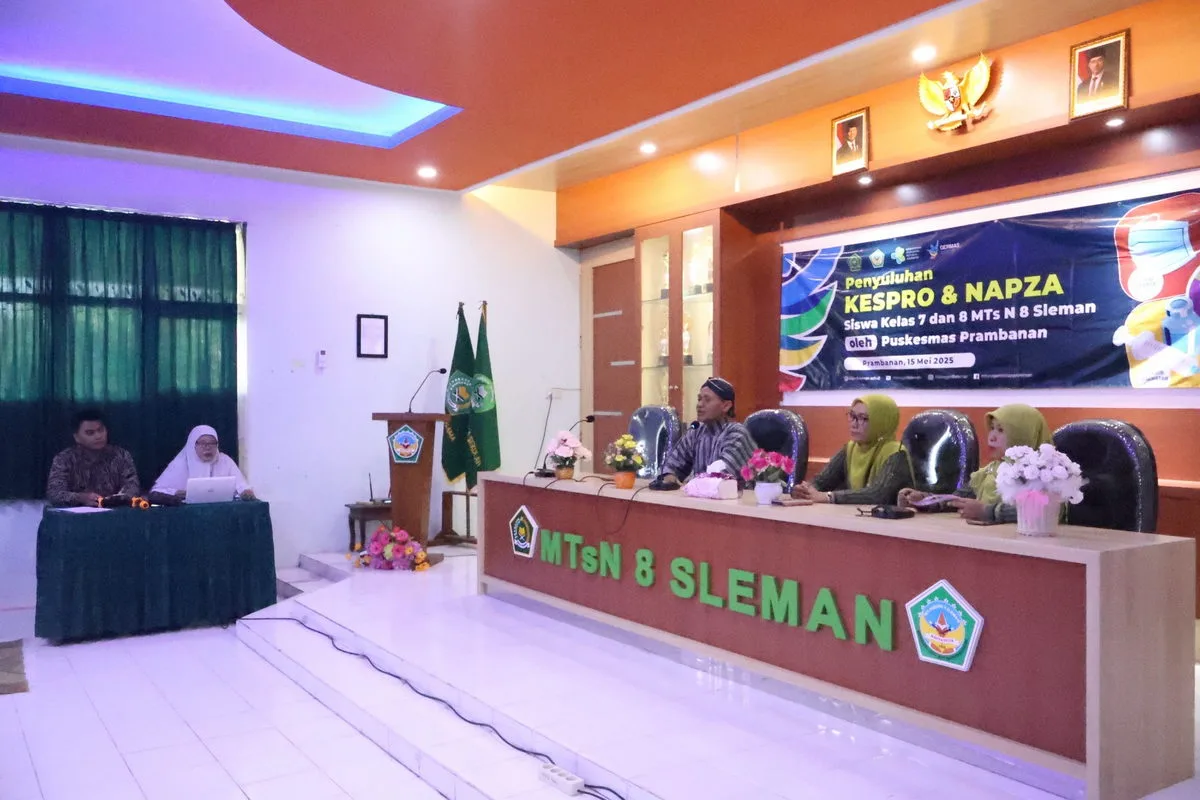 Penyuluhan Kespro dan NAPZA, Kolaborasi MTsN 8 Sleman bersama Puskesmas Prambanan