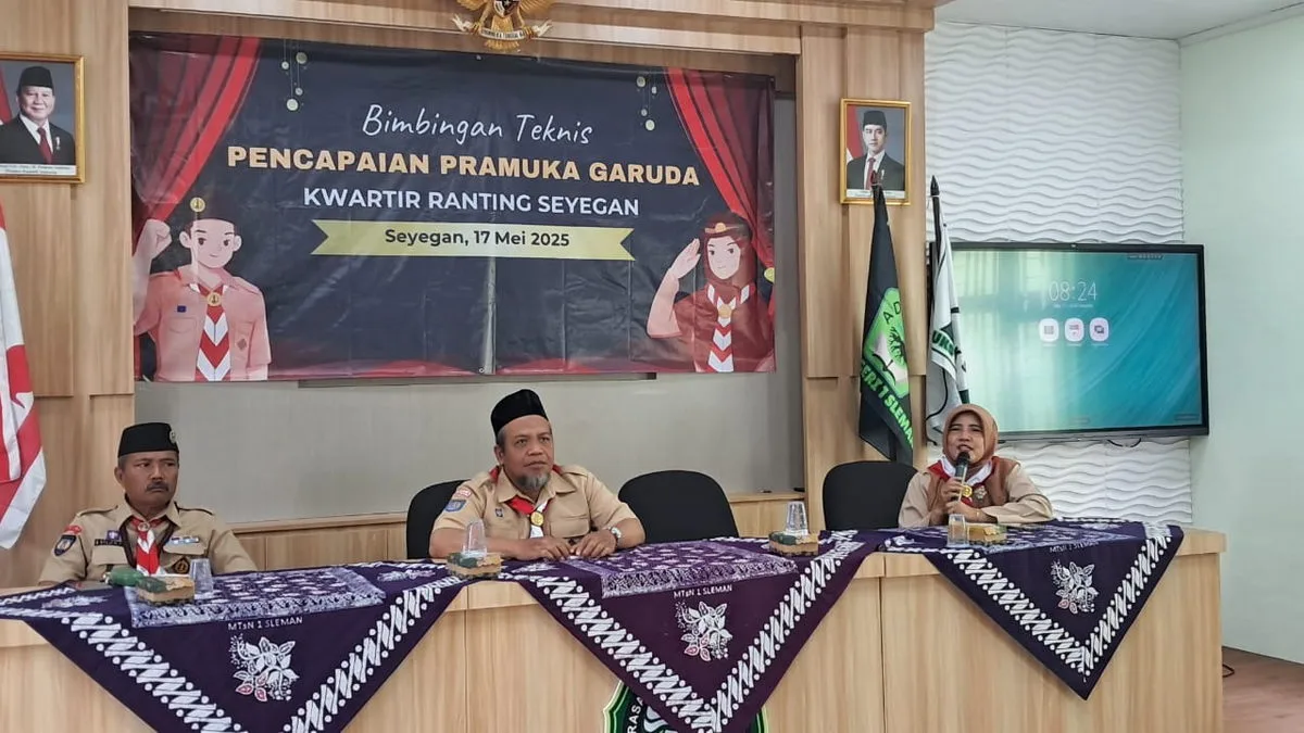 MTsN 1 Sleman Jadi Tuan Rumah Bimtek Pramuka Garuda se-Kwarran Seyegan