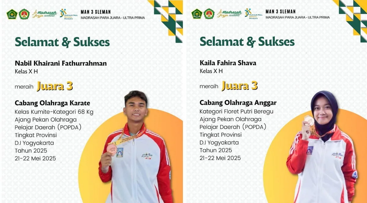Juara POPDA DIY Delegasi MAN 3 Sleman Bicara