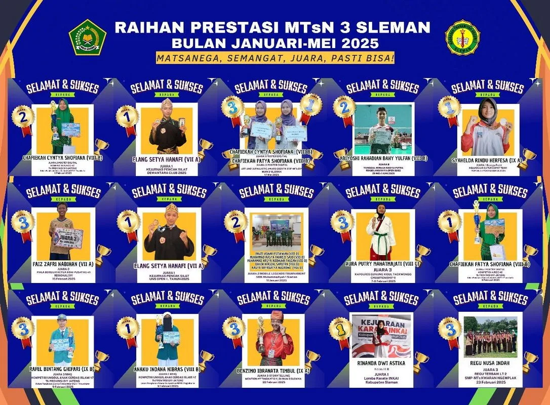 Tanpa Henti, Segudang Kejuaraan Disabet MTs Negeri 3 Sleman