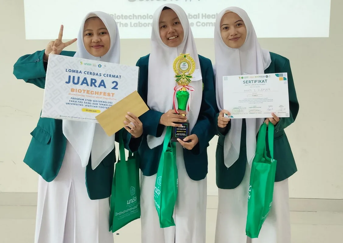 MAN 1 Sleman Raih Juara 2 Cerdas Cermat Biotechnologi UNISA Yogyakarta