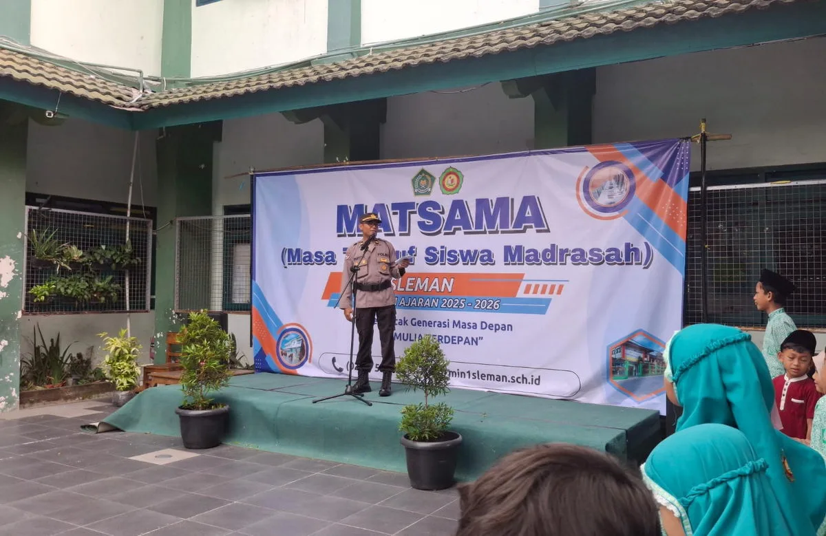 Hari Kedua Matsama MIN 1 Sleman: Apel Bersama Polsek Mlati dan Sosialisasi Anti-Bullying