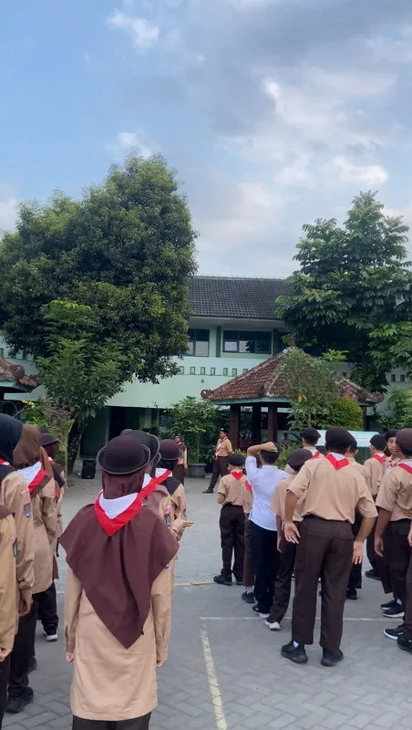Latihan Perdana Ekskul Pramuka Scoutma Jaya MTsN 6 Sleman
