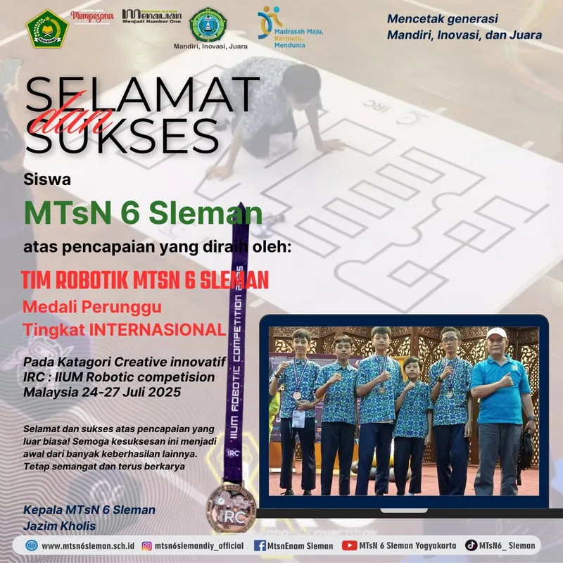 Tim Robotik Tsandiesta Raih Bronze Medal pada Ajang IRC di Malaysia