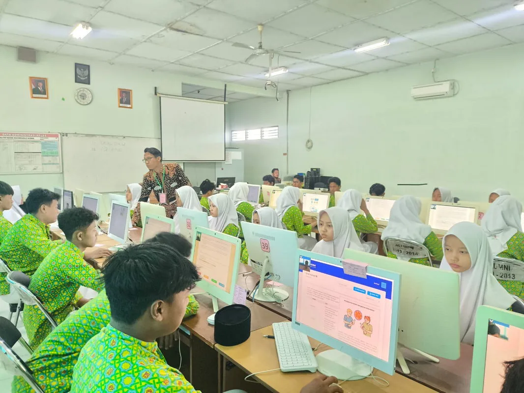 Pelaksanaan ANBK Hari Pertama di MAN 2 Sleman Berjalan Lancar dan Tertib