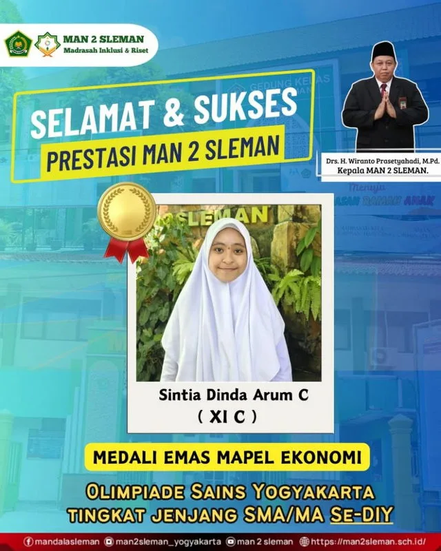 Selamat, Siswi MAN 2 Sleman Borong 5 Medali Pada Olimpiade Sains Yogyakarta