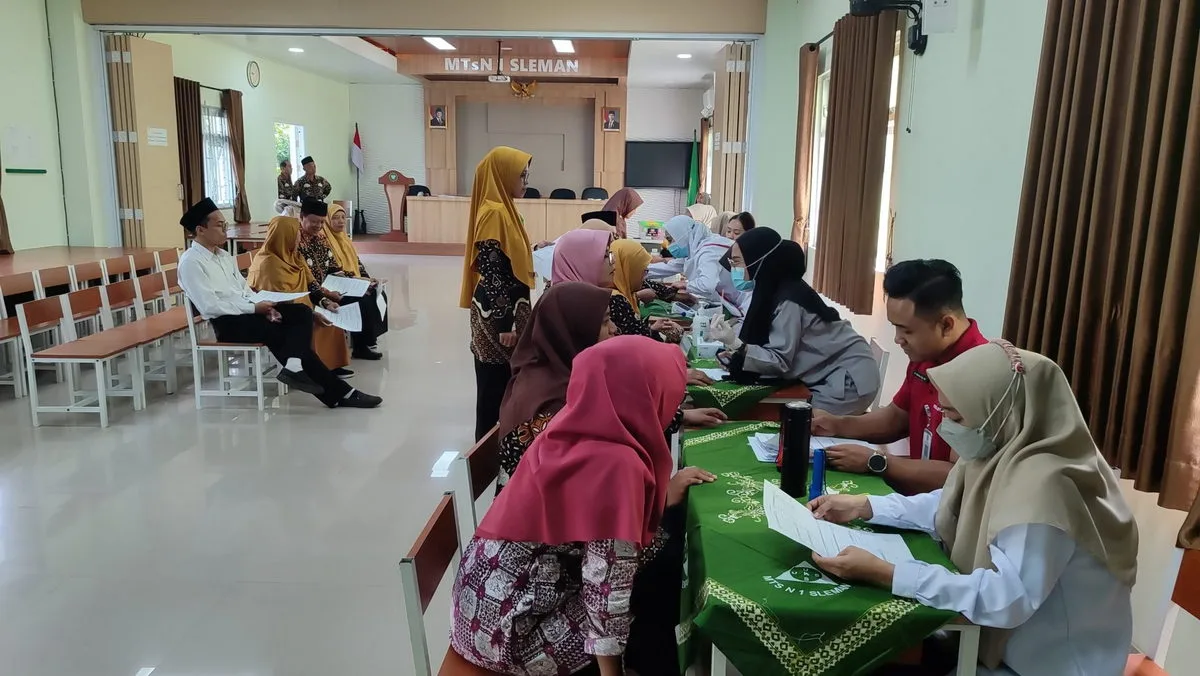 Pemeriksaan Kesehatan Gratis Bagi PTK MTsN 1 Sleman