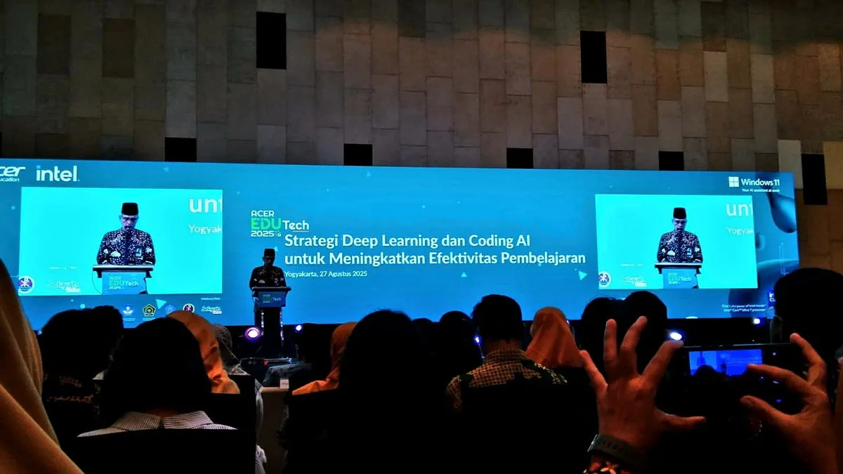Pendidikan Berbasis Teknologi, Kepala dan Waka Kurikulum MTsN 4 Sleman Ikuti Seminar Deep Learning dan Coding AI